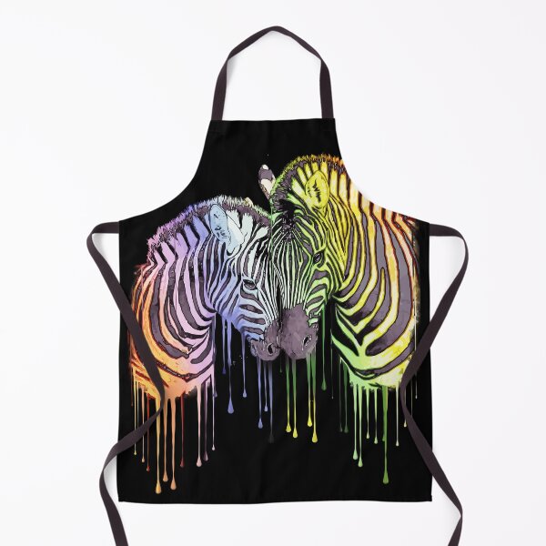 Item preview, Colorful watercolor zebra, dripping rainbow paint, color, zebra print,  animal print, colorful zebra stripes designed and sold by Collagedream.