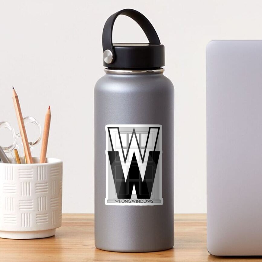 Wrong Windows Double-W Logo Variant #2 (Double-Hung Sash) Sticker