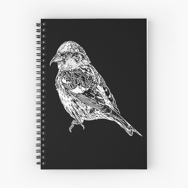 Item preview, White Winged Crossbill White  Print designed and sold by designsasstultd.