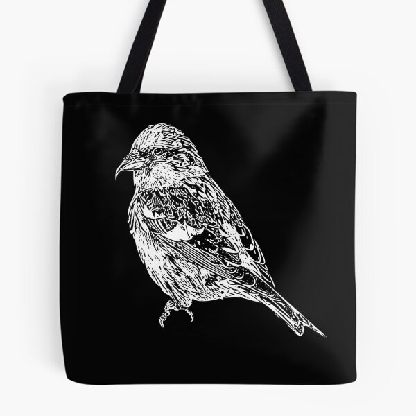 Item preview, White Winged Crossbill White  Print designed and sold by designsasstultd.