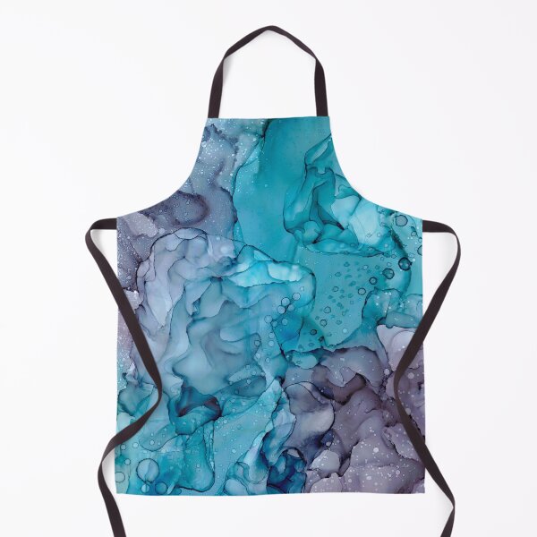 Item preview, Turquoise and Periwinkle Abstract # 5: Original Alcohol Ink Painting by Herzart designed and sold by herzart.