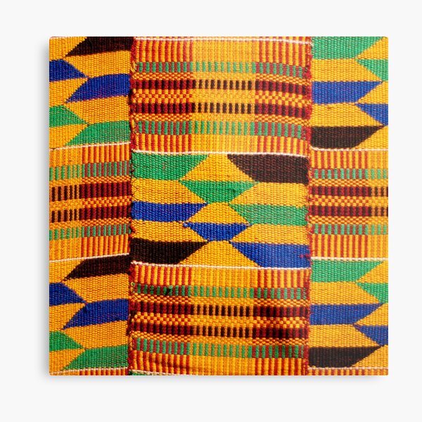 Kente Cloth Textile Pattern Metal Print