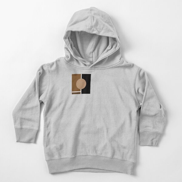 Neutral Brown Abstract Shapes Toddler Pullover Hoodie