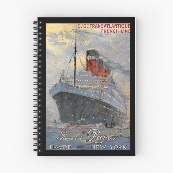 Item preview, retro classic French Line Havre New York poster designed and sold by CorasPosters.