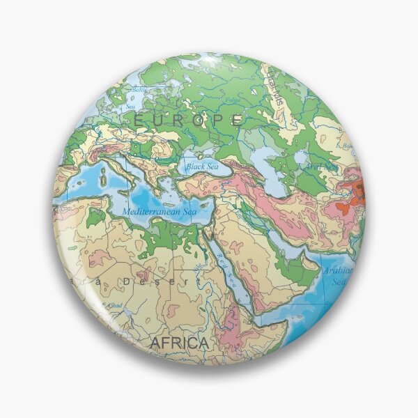 Item preview, World map, topographic map of the world with names of the oceans, seas, Lakes, Rivers, and international boundaries designed and sold by mashmosh.