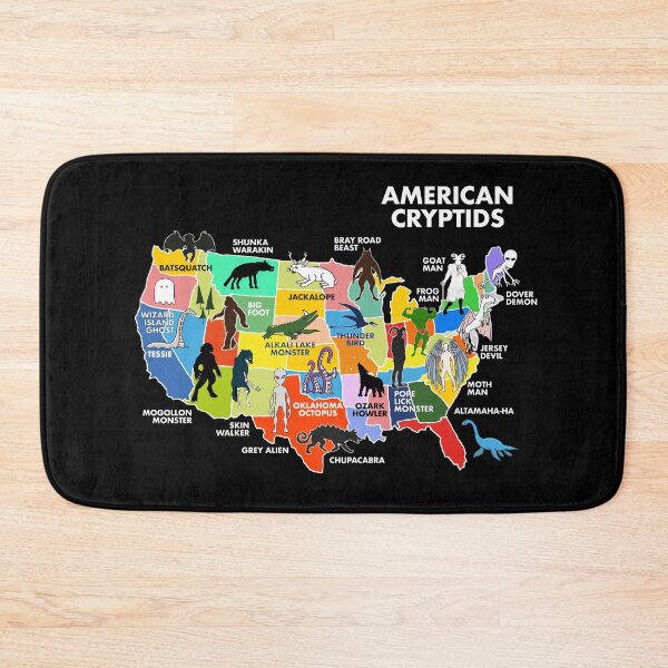 Item preview, Map Of Cryptids In The US designed and sold by whitepaperbag.