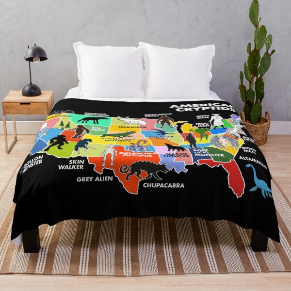 Item preview, Map Of Cryptids In The US designed and sold by whitepaperbag.