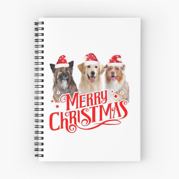 Item preview, Three Christmas dogs with Christmas hats, Merry Christmas designed and sold by Toffy2222.