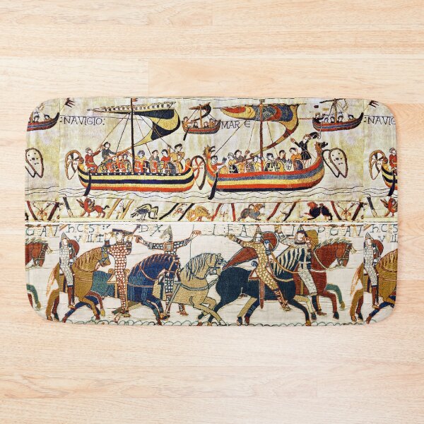 Item preview, THE BAYEUX TAPESTRY ,BATTLE OF HASTINGS ,NORMAN KNIGHTS HORSEBACK, ARCHERS AND VIKING SHIPS designed and sold by BulganLumini.