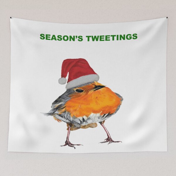 Item preview, Season's tweetings Christmas Red Robin designed and sold by IslesArt.