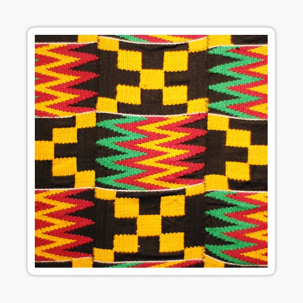 Kente Cloth Textile Pattern Sticker