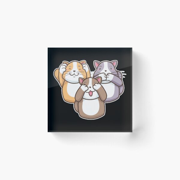 Item preview, The three wise cats - see nothing, hear nothing, say nothing designed and sold by Shirtey.