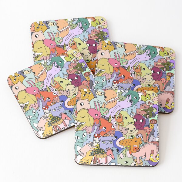 Item preview, Colourful monster doodle designed and sold by rainydaydoodles.