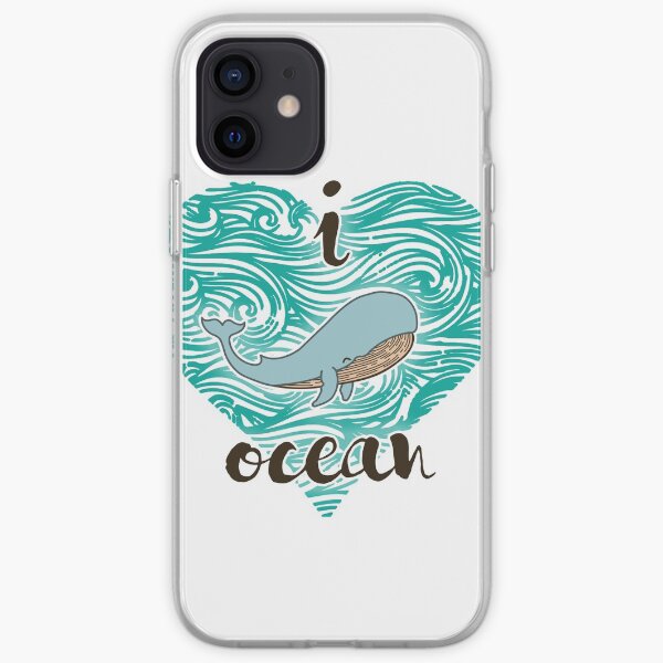 i love ocean (happy whale) Ocean iPhone Soft Case