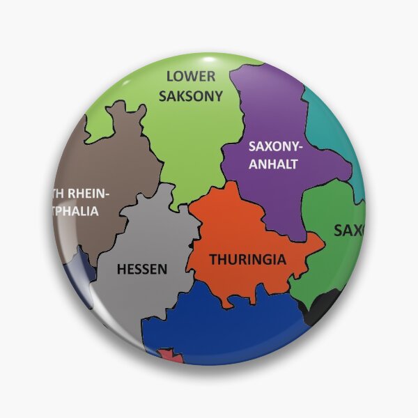 Item preview, Germany states map with names designed and sold by runstore.