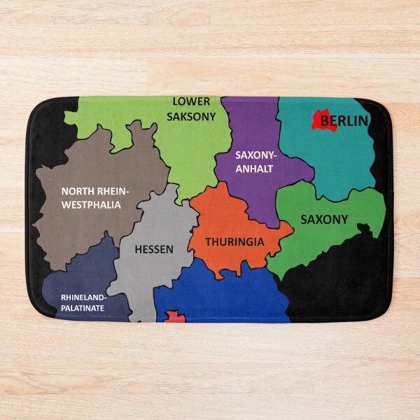 Item preview, Germany states map with names designed and sold by runstore.