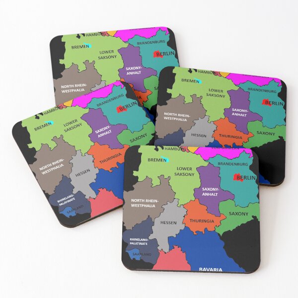 Item preview, Germany states map with names designed and sold by runstore.