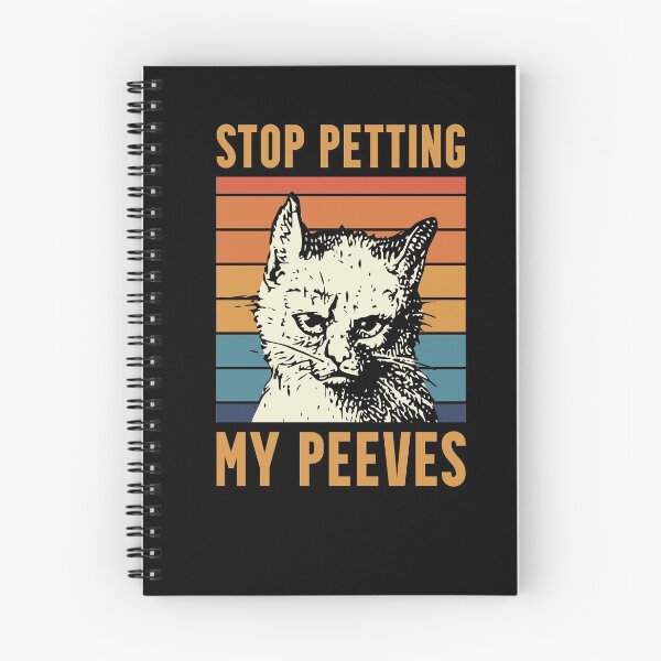 Item preview, Stop Petting My Peeves Sarcastic Socially Awkward Cat designed and sold by Huhnerdieb Apparel.
