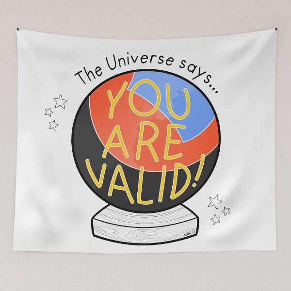 Item preview, Polyamory flag crystal ball - The Universe says... You are valid! designed and sold by Chiara Filincieri.