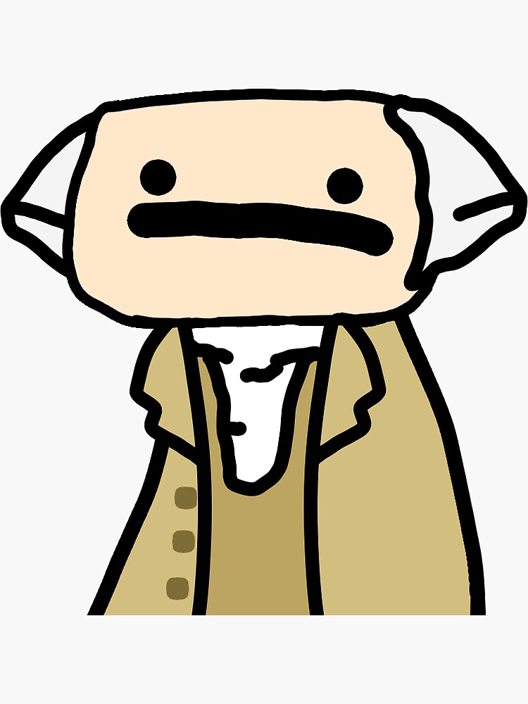“President John Adams (2nd)” Sticker by MrMeowser | Redbubble