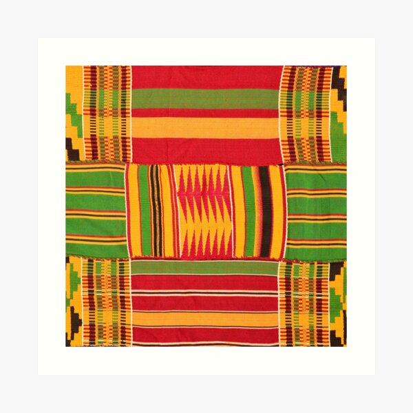 Kente Cloth Textile Pattern Art Print