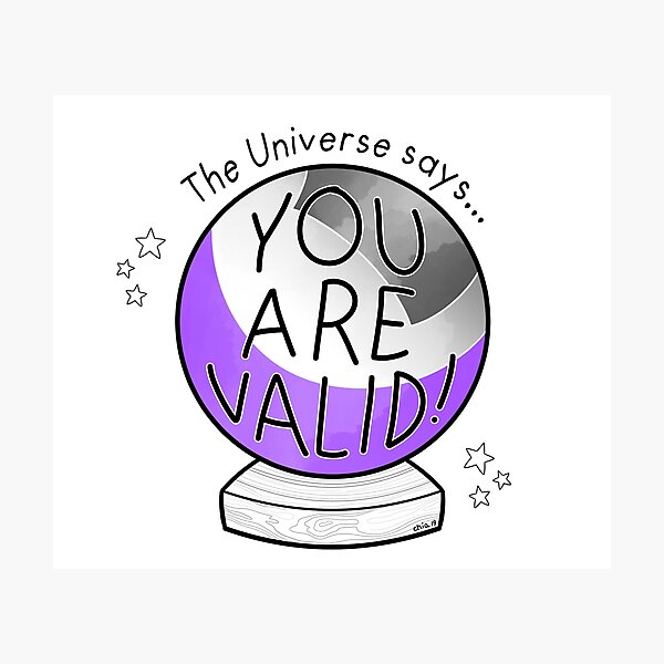 Aperçu de l'œuvre Boule de cristal du drapeau Ace - L'Univers dit... Vous êtes valide ! créée et vendue par Chiara Filincieri.