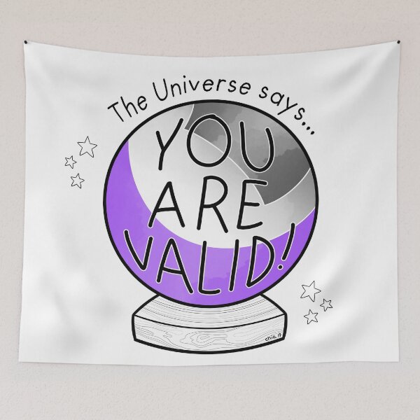 Item preview, Ace flag crystal ball - The Universe says... You are valid! designed and sold by Chiara Filincieri.