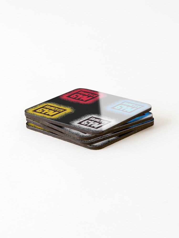 Thumbnail 4 of 5, Coasters (Set of 4), Huncles Gym Sticker Pack designed and sold by Coder-T.