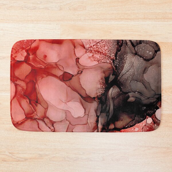 Item preview, Red and Black Abstract #5: Original Alcohol Ink Painting by Herzart designed and sold by herzart.