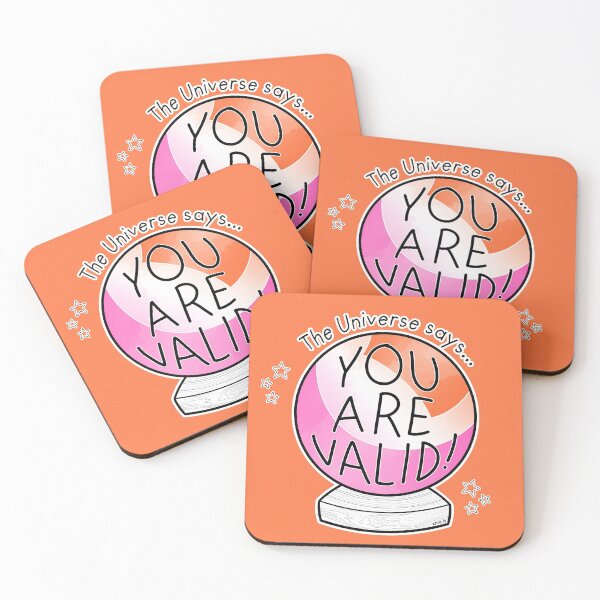 Item preview, Lesbian flag crystal ball - The Universe says... You are valid! designed and sold by Chiara Filincieri.