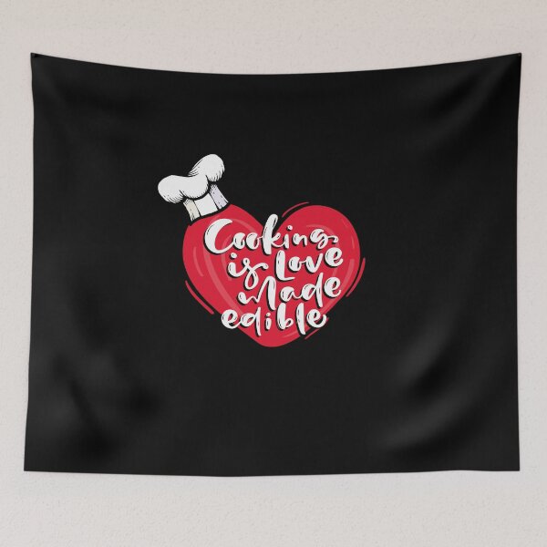 Item preview, Cooking is Love Made Edible designed and sold by VBeesTees.