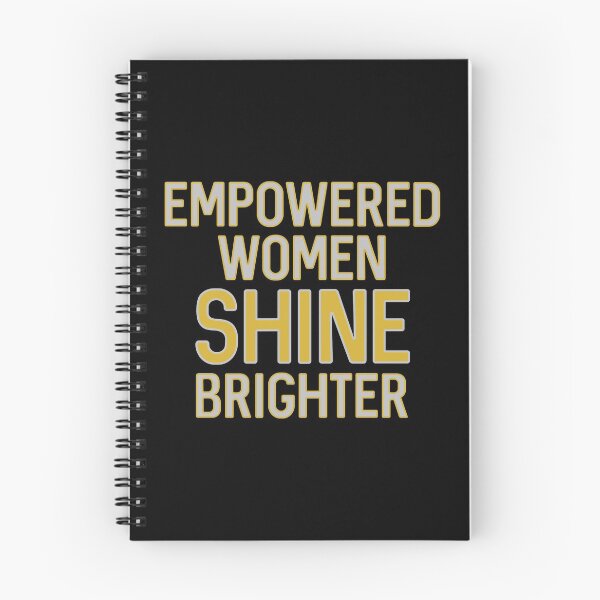 Item preview, EMPOWERED WOMEN SHINE BRIGHTER metallic tone feminist text slogan designed and sold by MacPean.