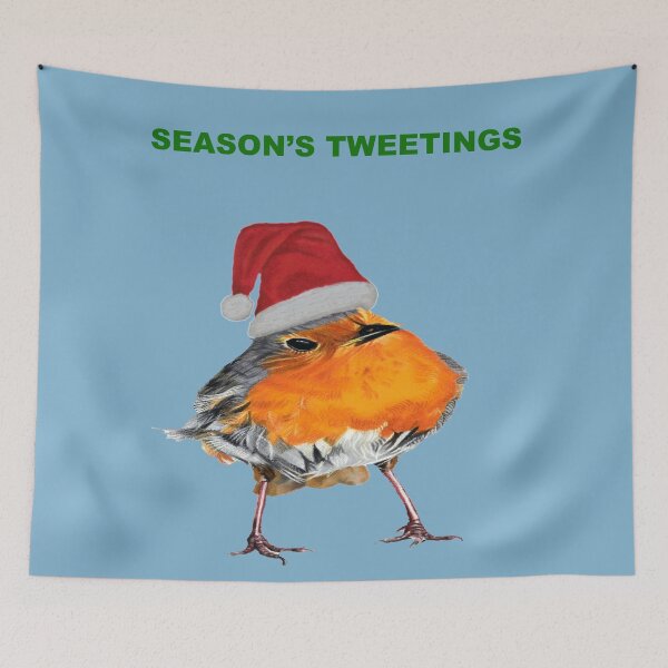 Item preview, Season's tweetings Christmas Red Robin designed and sold by IslesArt.