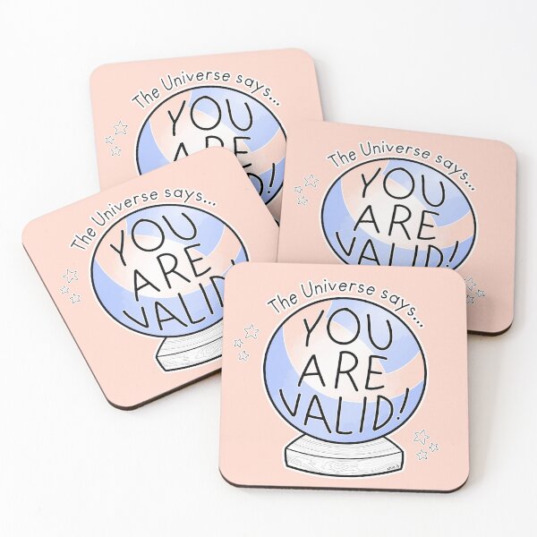 Item preview, Trans flag crystal ball - The Universe says... You are valid! designed and sold by Chiara Filincieri.