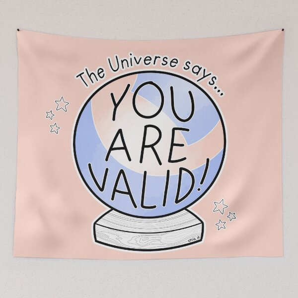 Item preview, Trans flag crystal ball - The Universe says... You are valid! designed and sold by Chiara Filincieri.