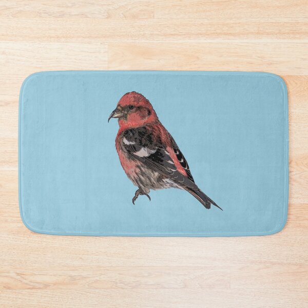 Item preview, White Winged Crossbill Color Print designed and sold by designsasstultd.