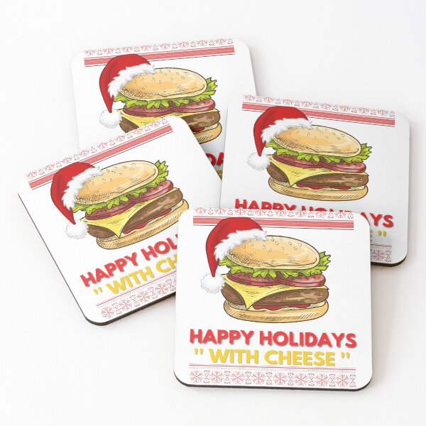Item preview, Happy Holidays With Cheese Christmas Cheeseburger designed and sold by ILHAMI.