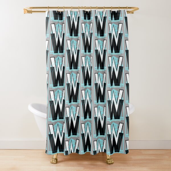 Wrong Windows Double-W Logo Variant #3 (Rose Triple Arch) Shower Curtain
