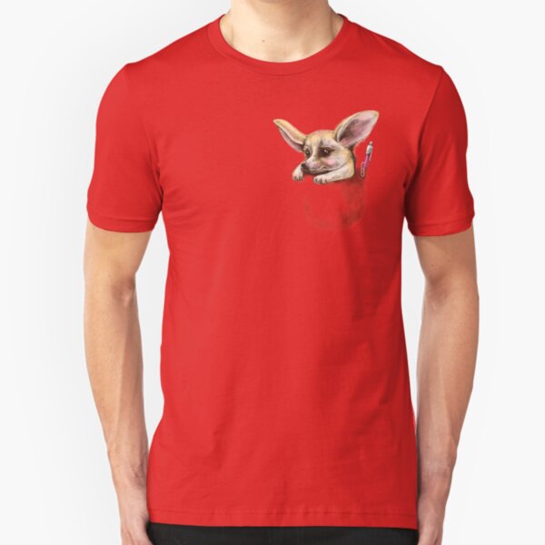 Pocket Fennek Fuchs Slim Fit T-Shirt