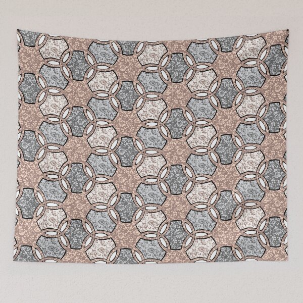 Item preview,  Gorgeous shapes on floral background designed and sold by galaxy-bedding.