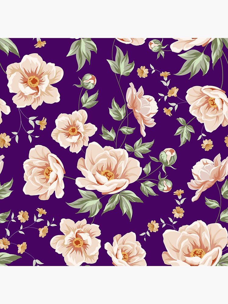 "Pretty Design with Flowers Beautiful" Sticker by Sampik Redbubble