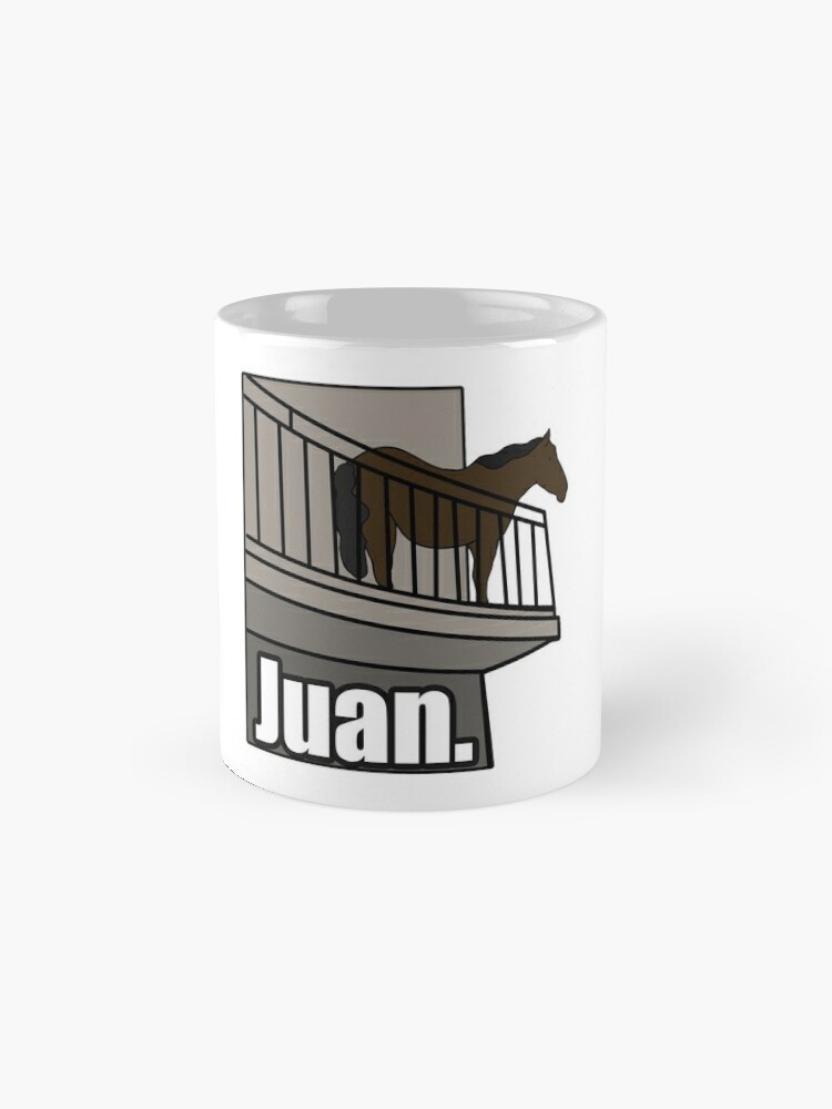 Juan Horse on Balcony Dank Meme Coffee Mug for Sale by Barnyardy