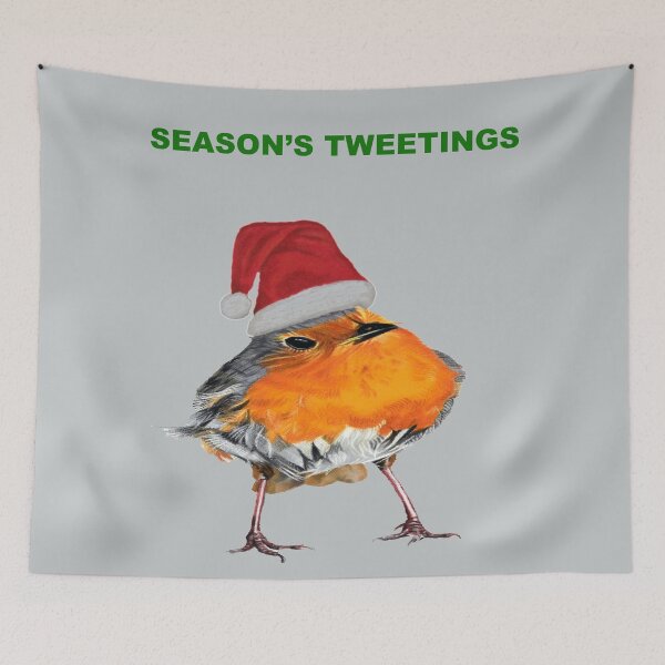 Item preview, Season's tweetings Christmas Red Robin designed and sold by IslesArt.