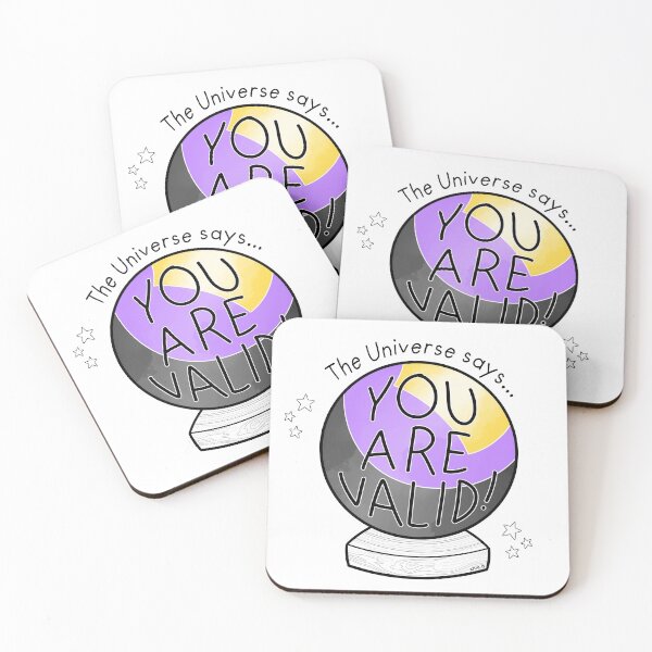 Item preview, Non-binary flag crystal ball - The Universe says... You are valid! designed and sold by Chiara Filincieri.