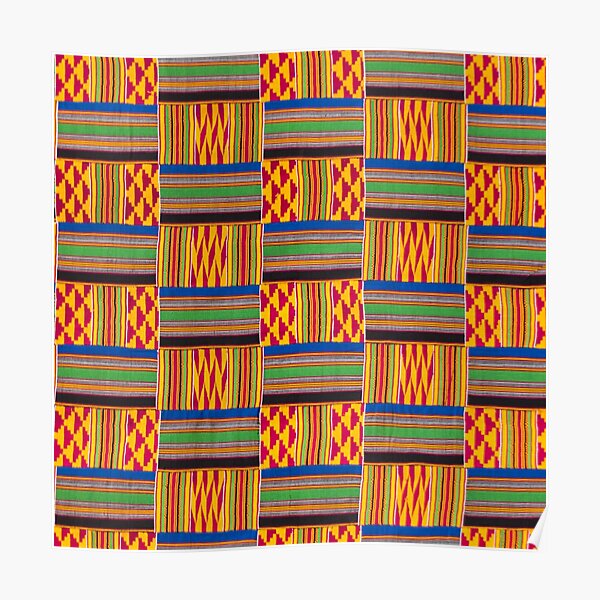 Kente Cloth Textile Pattern Poster