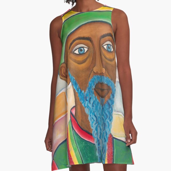 Blue A-Line Dress
