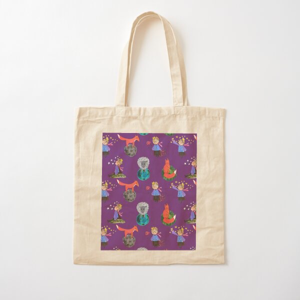 El principito, golpeteo, ilustración acuarela Bolsa de algodón