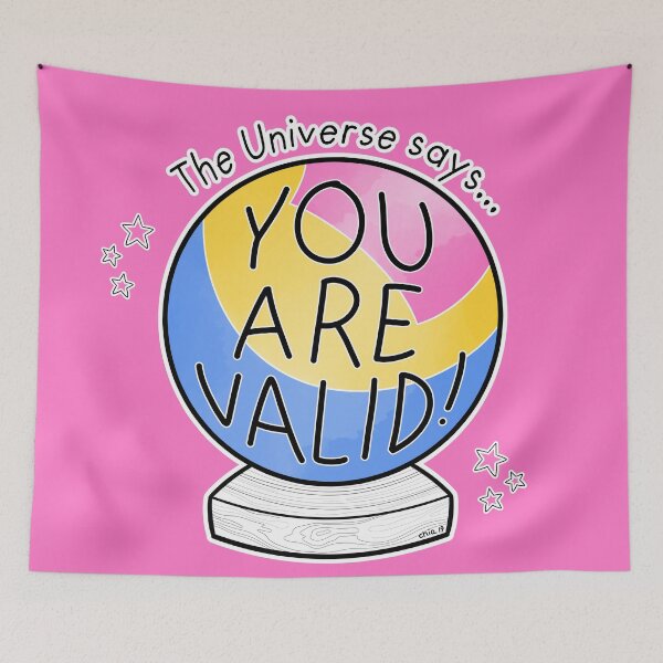 Item preview, Pan flag crystal ball - The Universe says... You are valid! designed and sold by Chiara Filincieri.