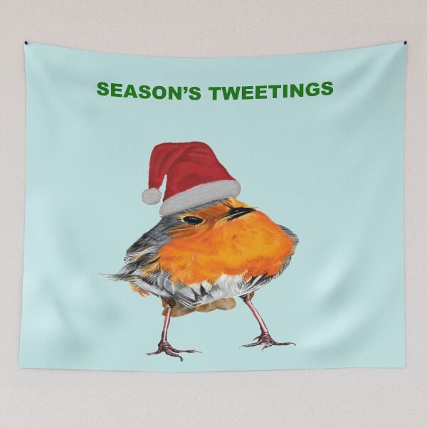 Item preview, Season's tweetings Christmas Red Robin designed and sold by IslesArt.