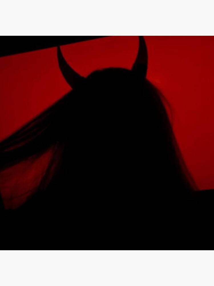 "red and black devil horns aesthetic" Sticker by shellyalia Redbubble